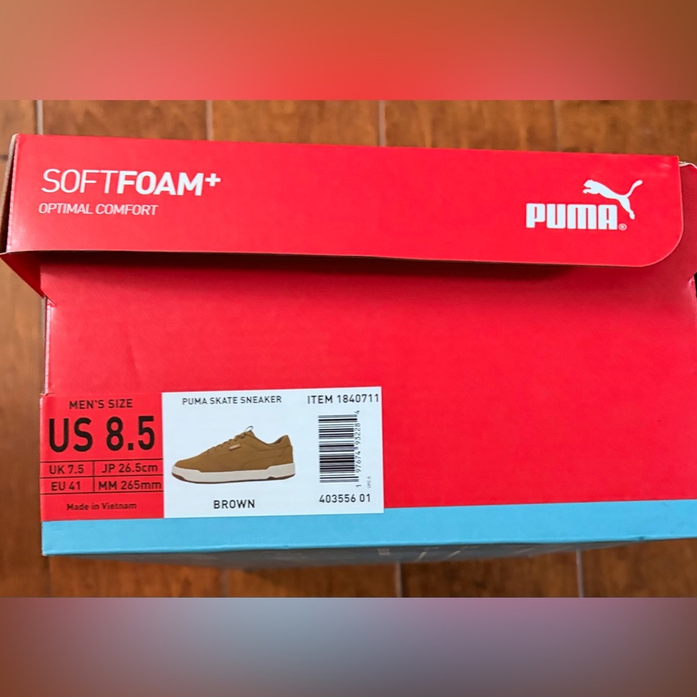 ❤️PUMA SKATE SNEAKER Size 8.5 New with Box and Brown color - Picture 2 of 8